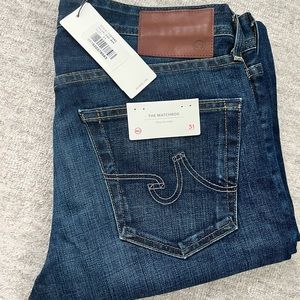 NWT Mens AG slim straight jeans 31x34